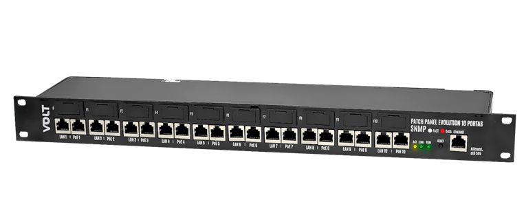 Foto do produto PATCH PANEL EVOLUTION POE 10 PORTAS FAST SNMP 