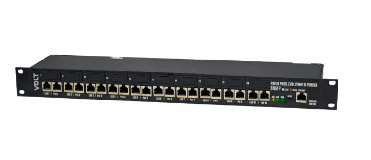 Foto do produto PATCH PANEL GIGA SNMP 10P POE EVOLUTION (12V A 56V) 